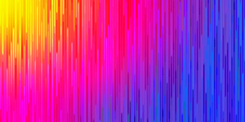 Abstract yellow, pink and blue gradient background with vertical line pattern