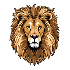 lion head drawn digital painting watercolor illustration
