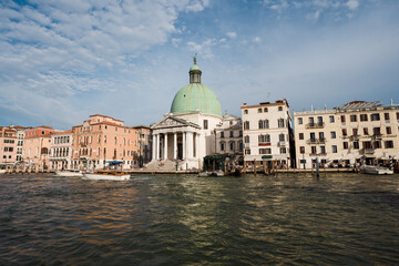 Buildings, canals and amazing architecture of the old city of Venice - Italy