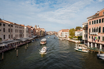 Buildings, canals and amazing architecture of the old city of Venice - Italy