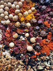 mix spices - black and red paper, paprika, curcuma