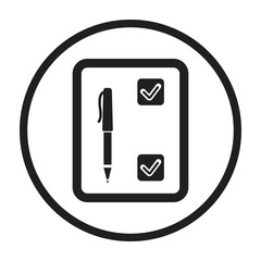 Document line vector icon.