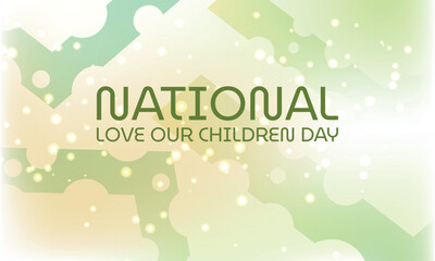 Fototapeta na wymiar National Love Our Children Day. Design suitable for greeting card poster and banner