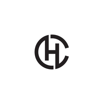 Letter CH or HC logo or icon design