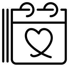 valentine day outline icon