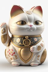 Poupée de chat porte-bonheur, 3d, événement de vacances, nouvel an chinois