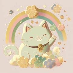 Poupée de chat porte-bonheur, dessin animé, événement de vacances, nouvel an chinois