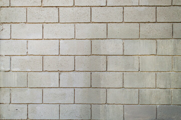  Wall made with gray bricks. Horizontal image. Space for advertising.