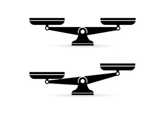 Scales, Flat design vector illustration.