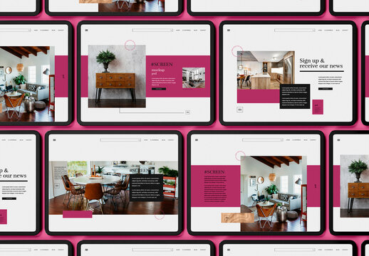 Tablet for Application UI Designs Mockup