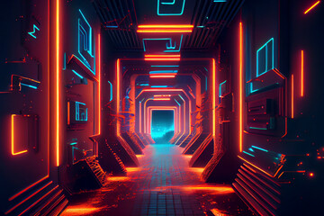 Obraz premium Interdimensional travel and parallel universes, ai illustration