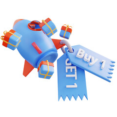 3D Illustration Online Shopping Offer