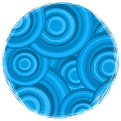 Blue Circular Rings Texture Background