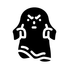phantom ghost glyph icon vector. phantom ghost sign. isolated symbol illustration