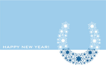 Christmas card with snowflakes. Happy New Year! Winter mood. Christmas design.