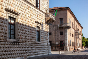 Fototapeta na wymiar Ferrara.Palazzo dei Diamanti in corso Ercole I d'Este 