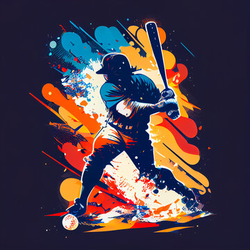 Playing Baseball, concept art, ball, competition, game, illustration, cartoon