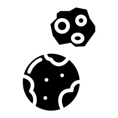 earth with asteroid glyph 