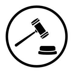 auction court hammer insurance justice law legal icon
