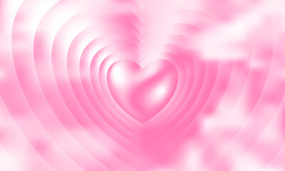 Pink background with heart icon vector. Stripes love symbol design for wallpaper, cards, greetings, invitations, etc on a romantic special day