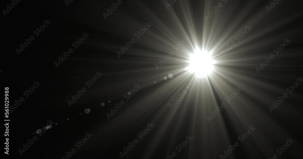 Wall mural sun overlay light effect, seamless loop animation