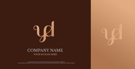 Initial YD Logo Design Vector 
