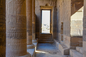 This is Philae temple that is located in Philae island in Aswan city, Egypt © Abdullah