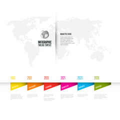 Fototapeta premium Horizontal simple timeline process infographic