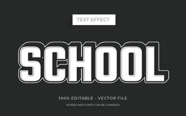 Editable text effect - School text effect