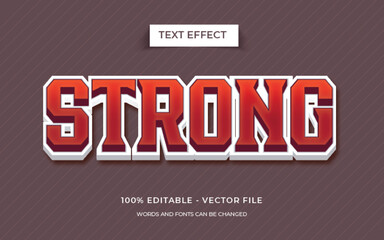 Editable text effect - Strong text effect