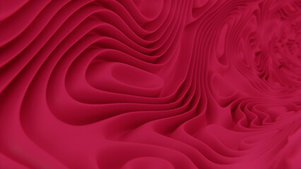 Curves psychedelic magenta, 3d render