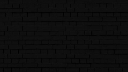 Background of an empty dark-black room. Empty brick walls