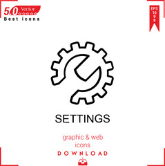 SETTINGS icon vector . Business marketing management, SETTINGS icons , simple, isolated, application , logo, flat icon for website design or mobile applications, 
UI  UX design Editable stroke. EPS10