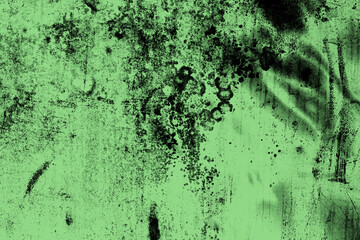 Old rustic grunge textured dark green metal plate