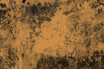 Abandoned dirty concrete plaster wall surface with dark grunge texture
