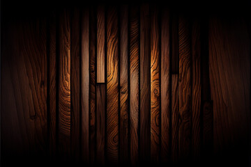 Obraz premium Design of dark wood background, Generative AI