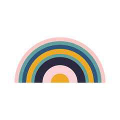 Simple Scandinavian Rainbow Illustration Vector