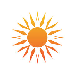 Creative sun concept logo illustration
