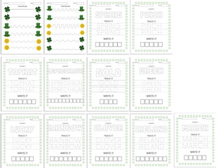 St Patrick S Day Tracing Worksheets