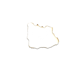 White paper burn marks isolated on black background.