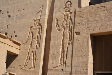 This is Philae temple that is located in Philae island in Aswan city, Egypt