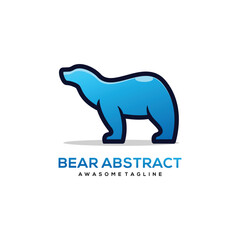 Fototapeta na wymiar Bear abstract logo design vector gradient color