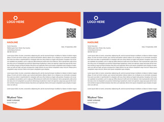 professional modern letterhead template design