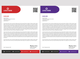 professional modern letterhead template design