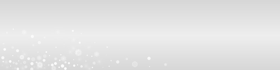 Gray Snowfall Vector Grey Panoramic Background.