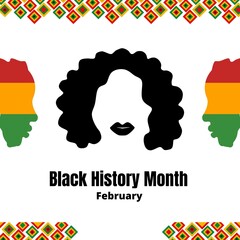 Fototapeta na wymiar Illustration design for Black History Month on February 1st.