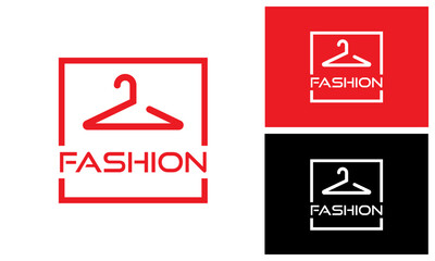 Fashion Logo Design Template With Hanger.