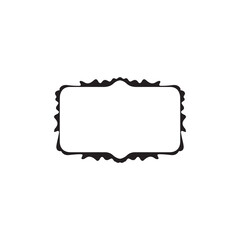 Fototapeta premium Text frame icon. Simple style big sale poster background symbol. logo design element. T-shirt printing. Vector for sticker.