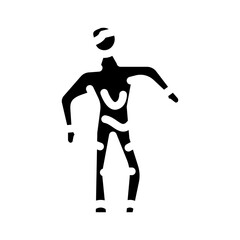 dead zombie glyph icon vector. dead zombie sign. isolated symbol illustration