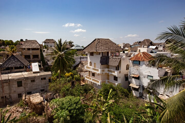 Obraz premium View of Shela town in Lamu island, old white houses in Lamu, Kenya